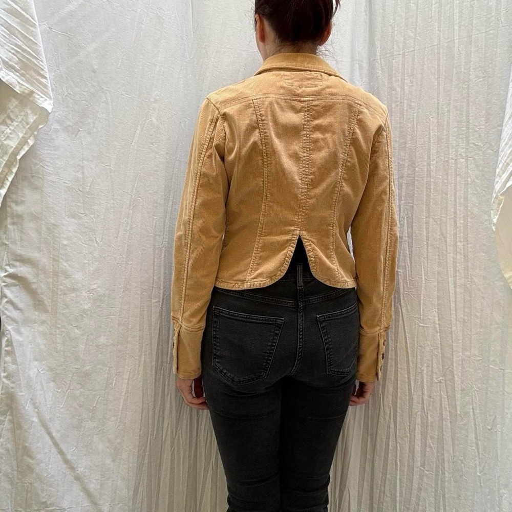 Camel Tan‎ Corduroy Blazer by Younique Size Small Vintage 1990s Y2K - Picture 4 of 8